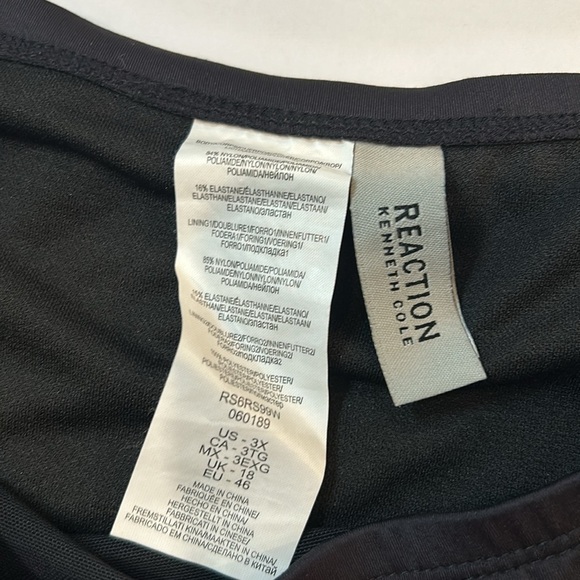 NYT Kenneth Cole Reaction Black High Waist Swim Bathing Suit Bikini Bottom 3X - Picture 4 of 4